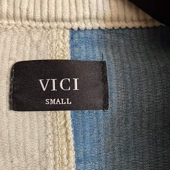 Brayden Corduroy Colorblock Shacket Blue - Picture 2 of 5